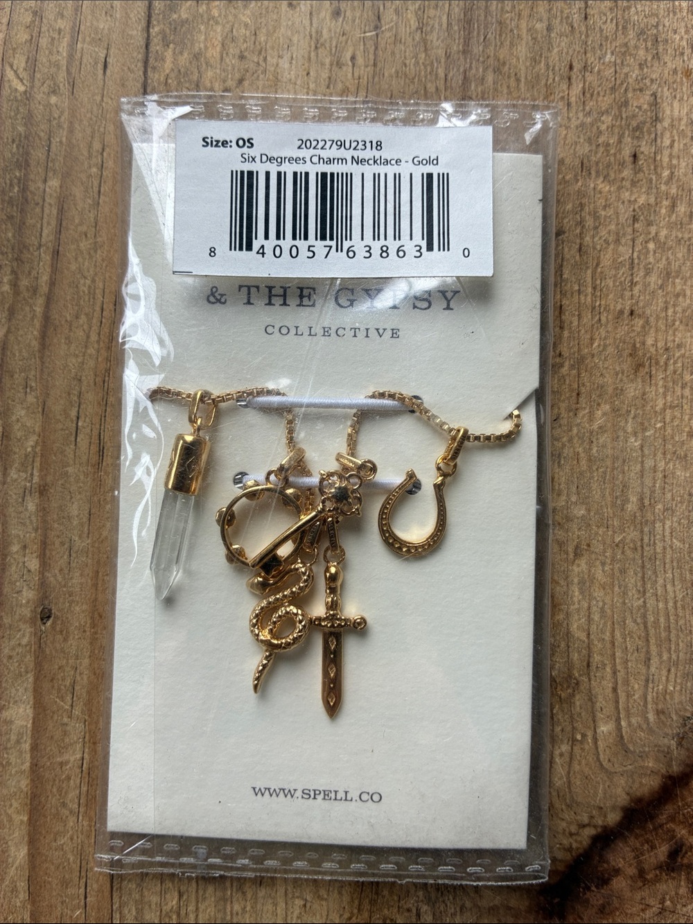 NWT Spell Vintage Six Degrees Charm Necklace - Picture 2 of 6